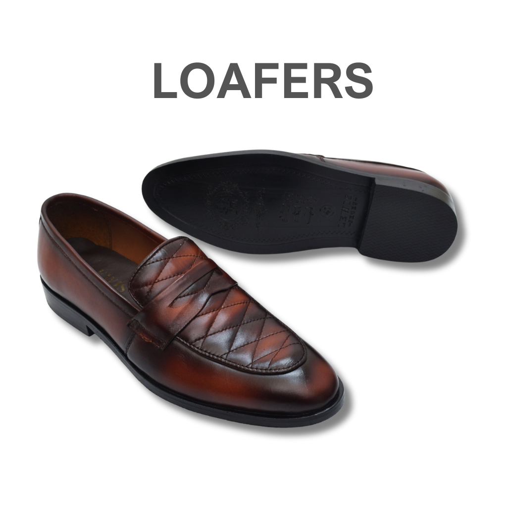 Elegant brown leather loafers shoes for men by Lewis Shoes. Stylish design with perforated details and durable sole, perfect for office, business, and formal wear. Shop premium footwear now!