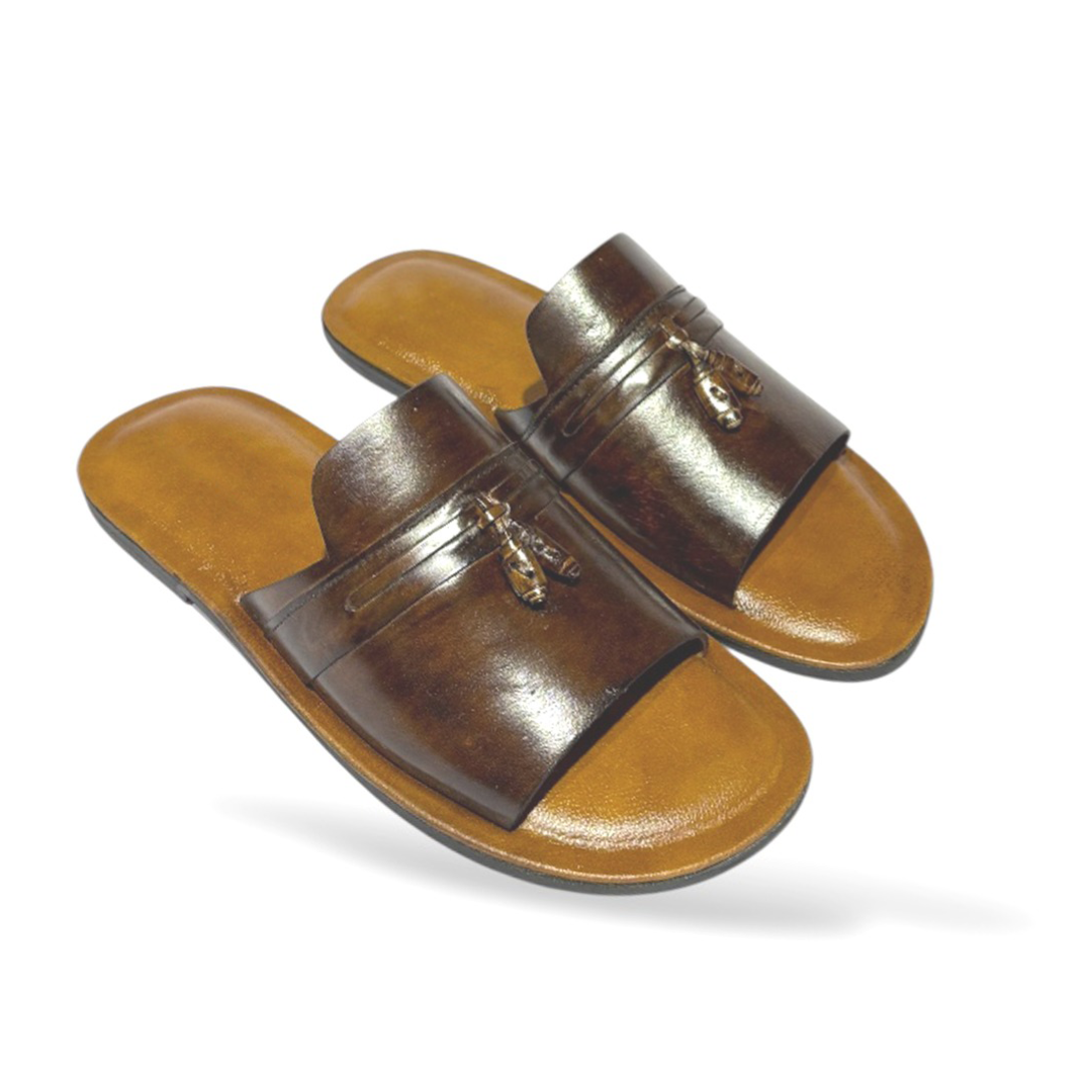 Lewis Classic Leather Tassel Slides