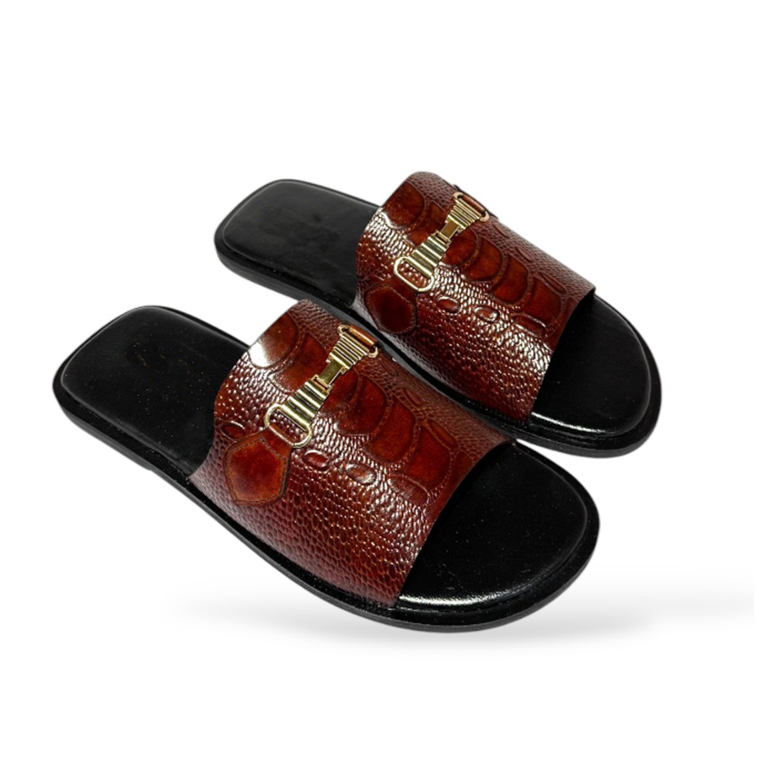 Lewis Luxe Croco Slides