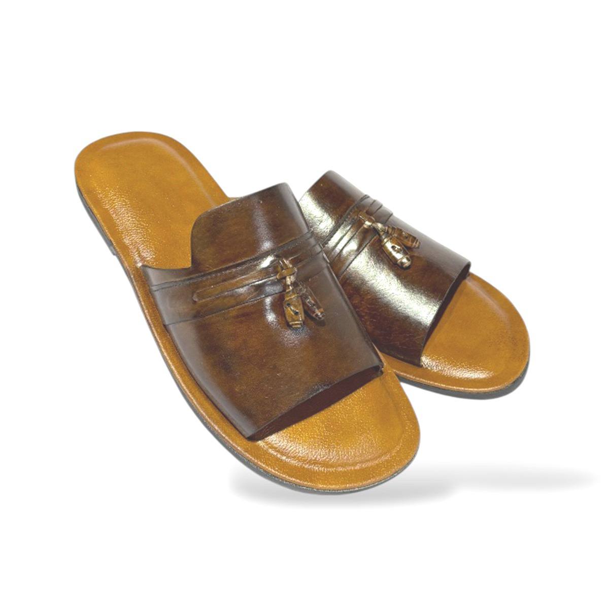 Lewis Classic Leather Tassel Slides