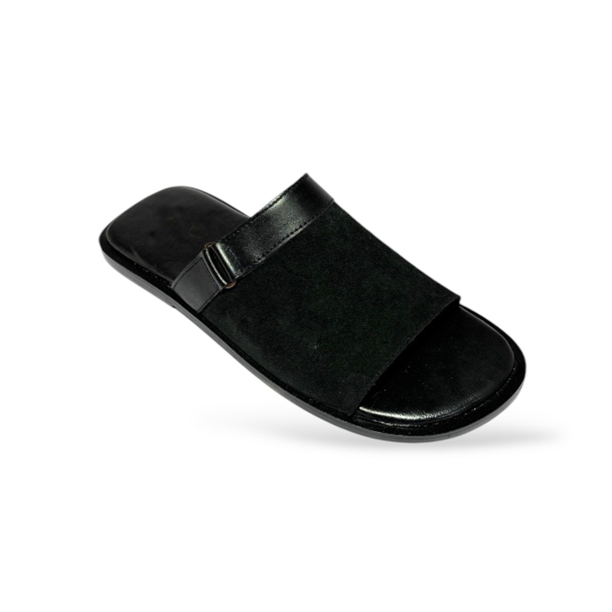 Lewis Black Suede Slides