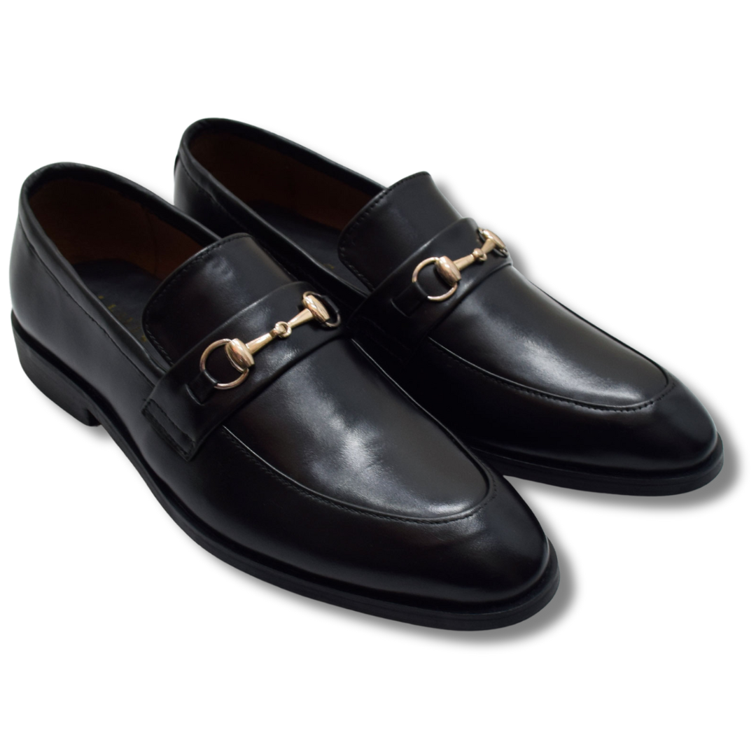 Black Horsebit Loafers